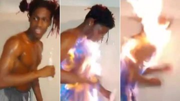 Imagem Vídeo: mãe é presa por auxiliar filho a atear fogo em si mesmo para desafio