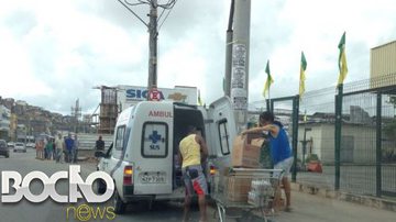 Imagem Ambulância do SUS transporta compras do Atacadão da Barros Reis