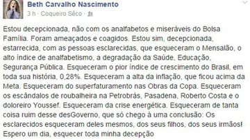 Imagem   Presidente do TRE-AL lamenta reeleição de Dilma pelo Facebook