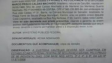 Imagem Prisco será encaminhado para presídio de segurança máxima de Brasília