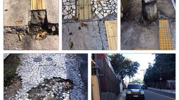 Imagem ‘Vc Repórter’: leitor flagra pisos táteis irregulares na Ladeira da Barra