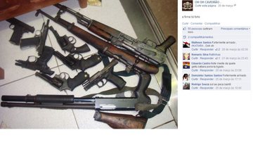 Imagem Bandidos de Salvador se exibem com armas e bolos de dinheiro em rede social