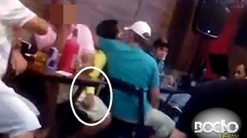 Imagem Vídeo: mulher beija companheiro enquanto acaricia genitália de outro na Pituba