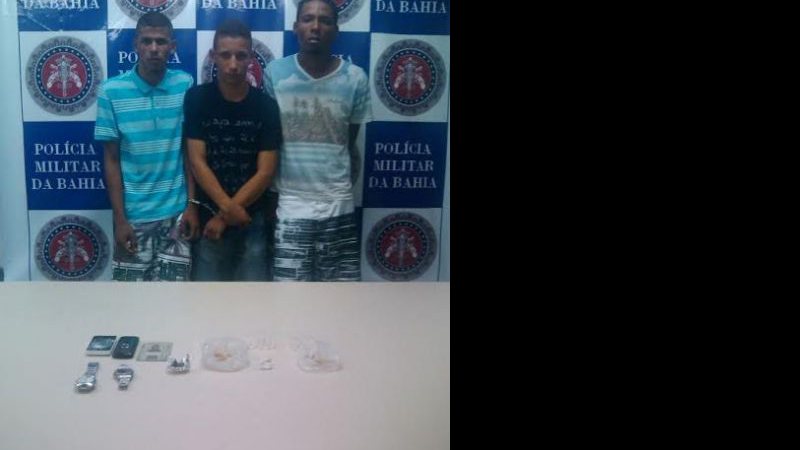 Imagem PM prende três suspeitos com drogas em Santa Mônica