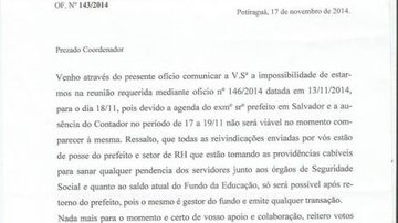 Imagem Professores acusam prefeito de Potiraguá de desviar R$ 400 mil da Educação