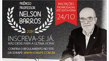 Imagem Prêmio Professor Nelson Barros tem inscrições prorrogadas até 24 de outubro