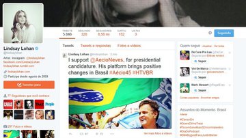 Imagem Apoio de celebridades internacionais a Aécio Neves é fake