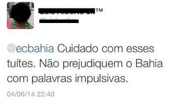 Imagem Twitter oficial do Bahia &#039;fala demais&#039; e causa polêmica
