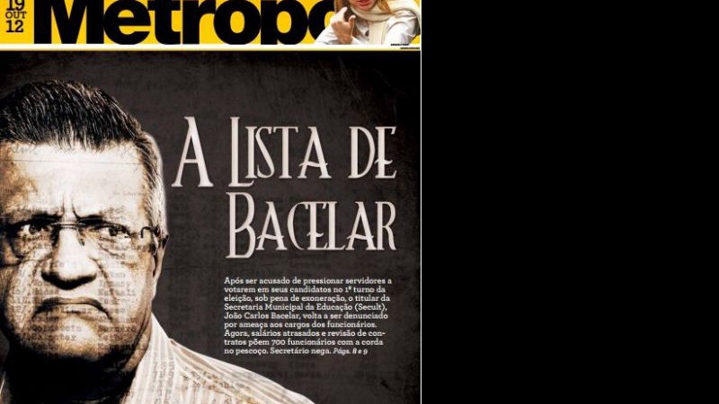 Imagem Jornal da Metrópole: A lista de Bacelar